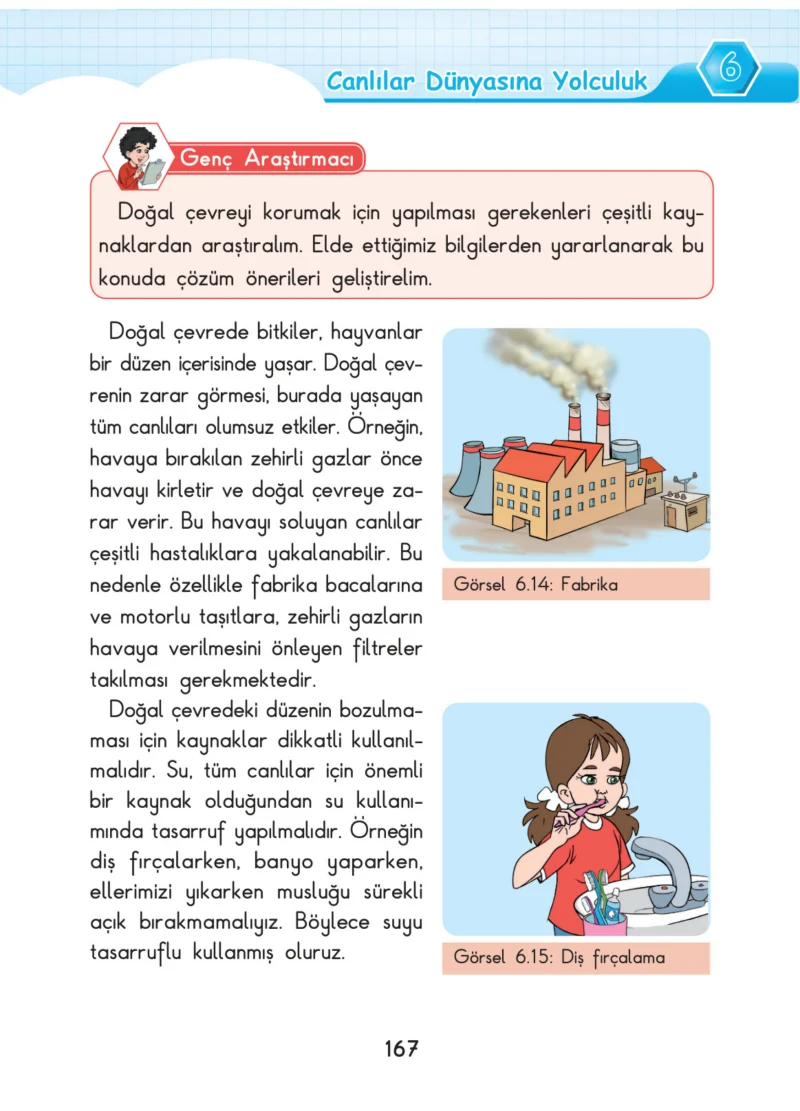 3. Sınıf Fen Bilimleri Ders Kitabı Cevapları SDR Dİkey Yayınları Sayfa 167