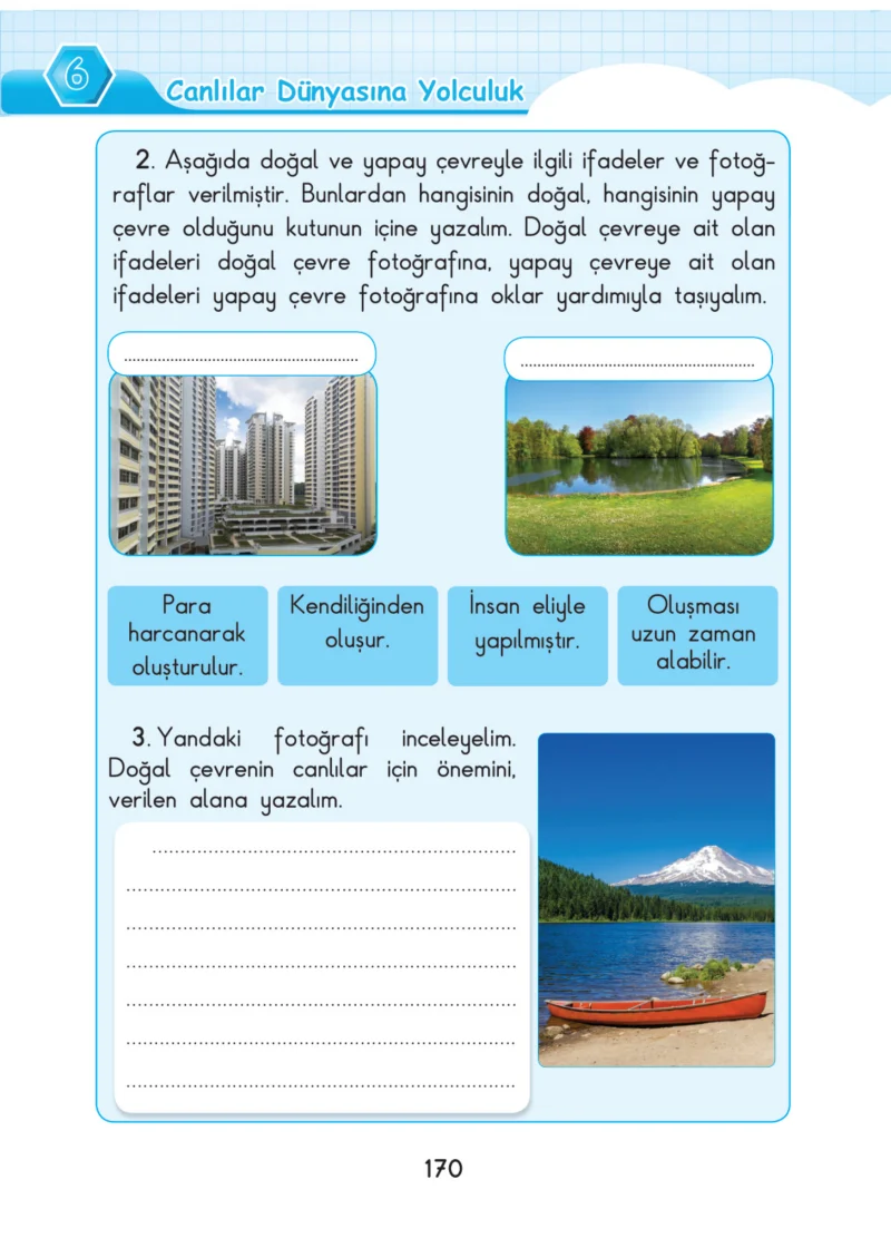3. Sınıf Fen Bilimleri Ders Kitabı Cevapları SDR Dİkey Yayınları Sayfa 170