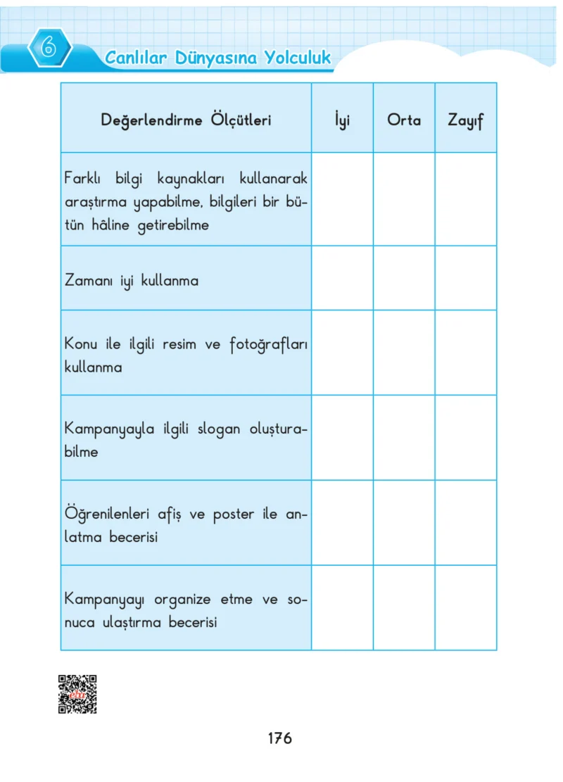 3. Sınıf Fen Bilimleri Ders Kitabı Cevapları SDR Dİkey Yayınları Sayfa 176