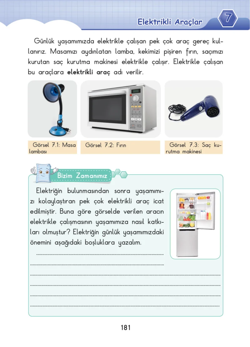3. Sınıf Fen Bilimleri Ders Kitabı Cevapları SDR Dİkey Yayınları Sayfa 181