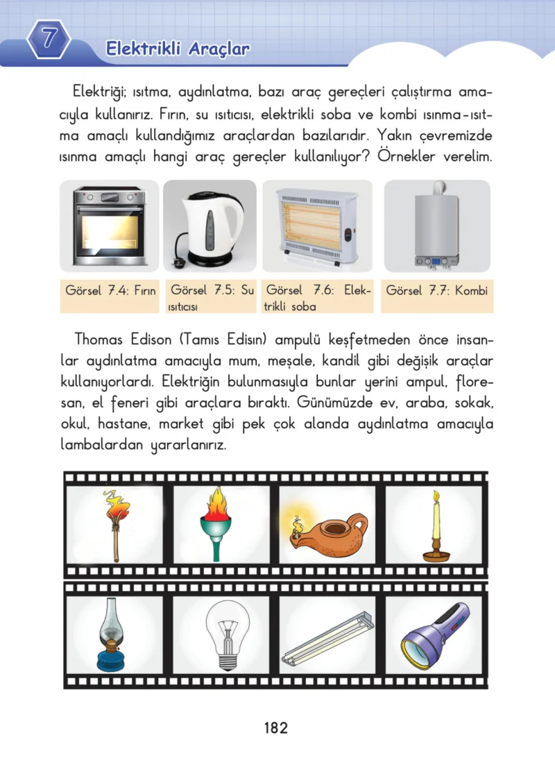 3. Sınıf Fen Bilimleri Ders Kitabı Cevapları SDR Dİkey Yayınları Sayfa 182