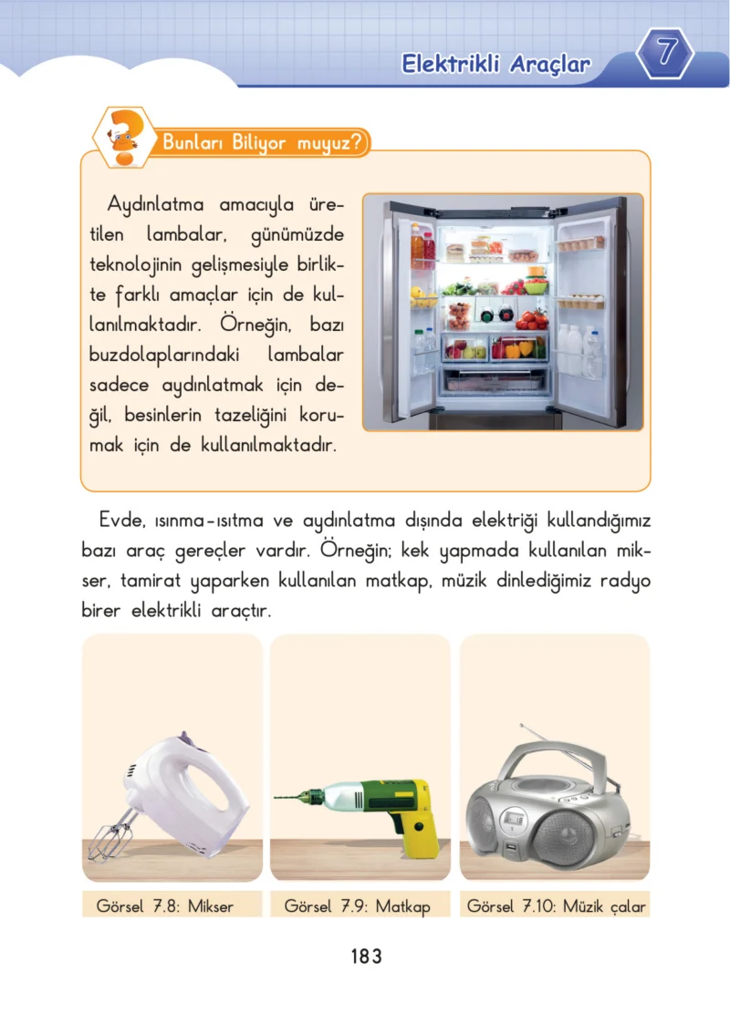 3. Sınıf Fen Bilimleri Ders Kitabı Cevapları SDR Dİkey Yayınları Sayfa 183