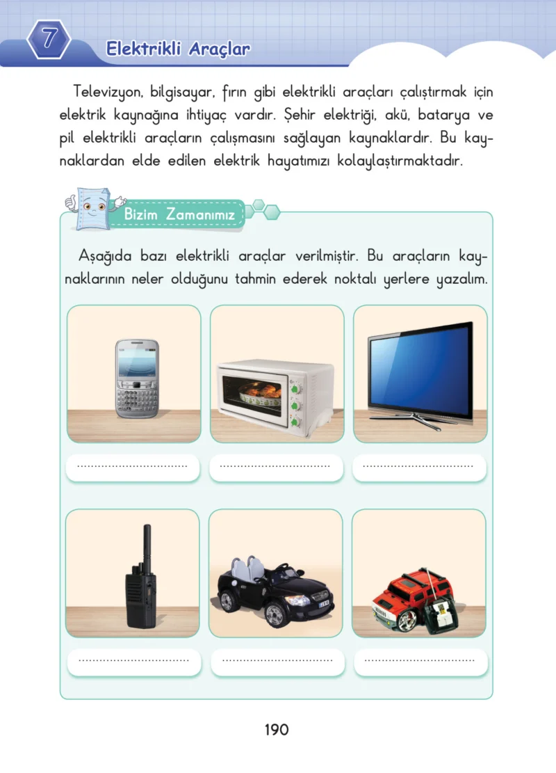 3. Sınıf Fen Bilimleri Ders Kitabı Cevapları SDR Dİkey Yayınları Sayfa 190