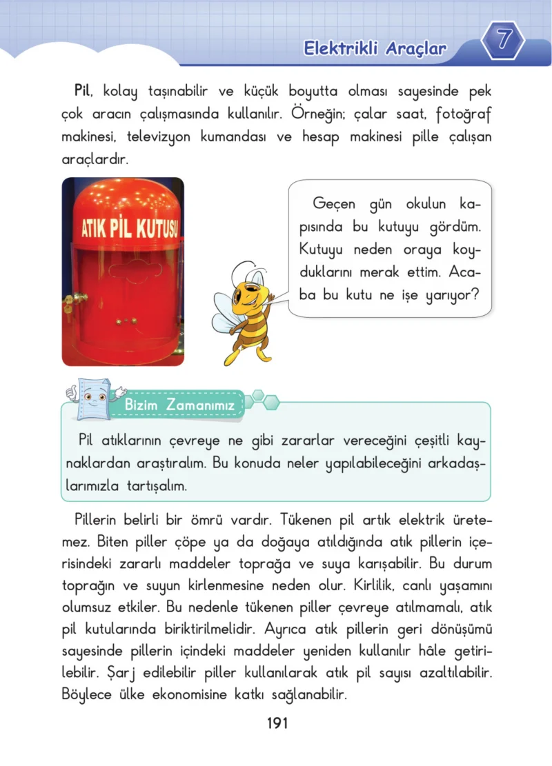 3. Sınıf Fen Bilimleri Ders Kitabı Cevapları SDR Dİkey Yayınları Sayfa 191