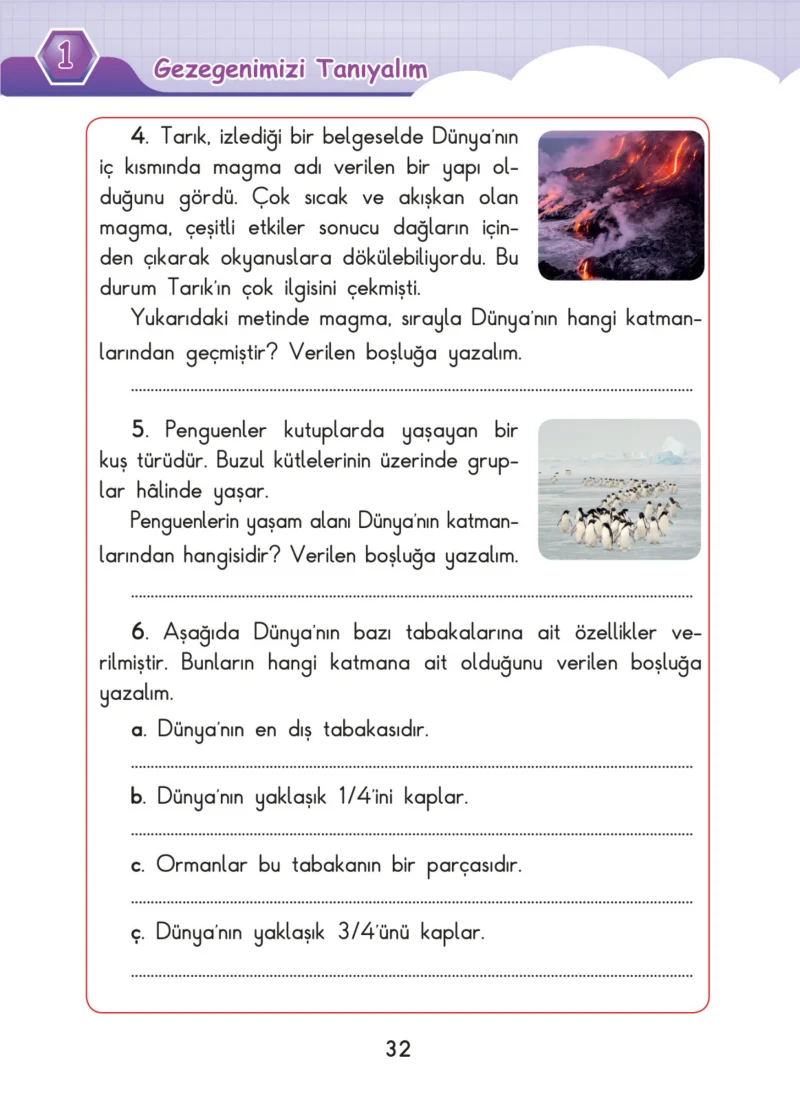 3. Sınıf Fen Bilimleri Ders Kitabı Cevapları SDR Dİkey Yayınları Sayfa 32