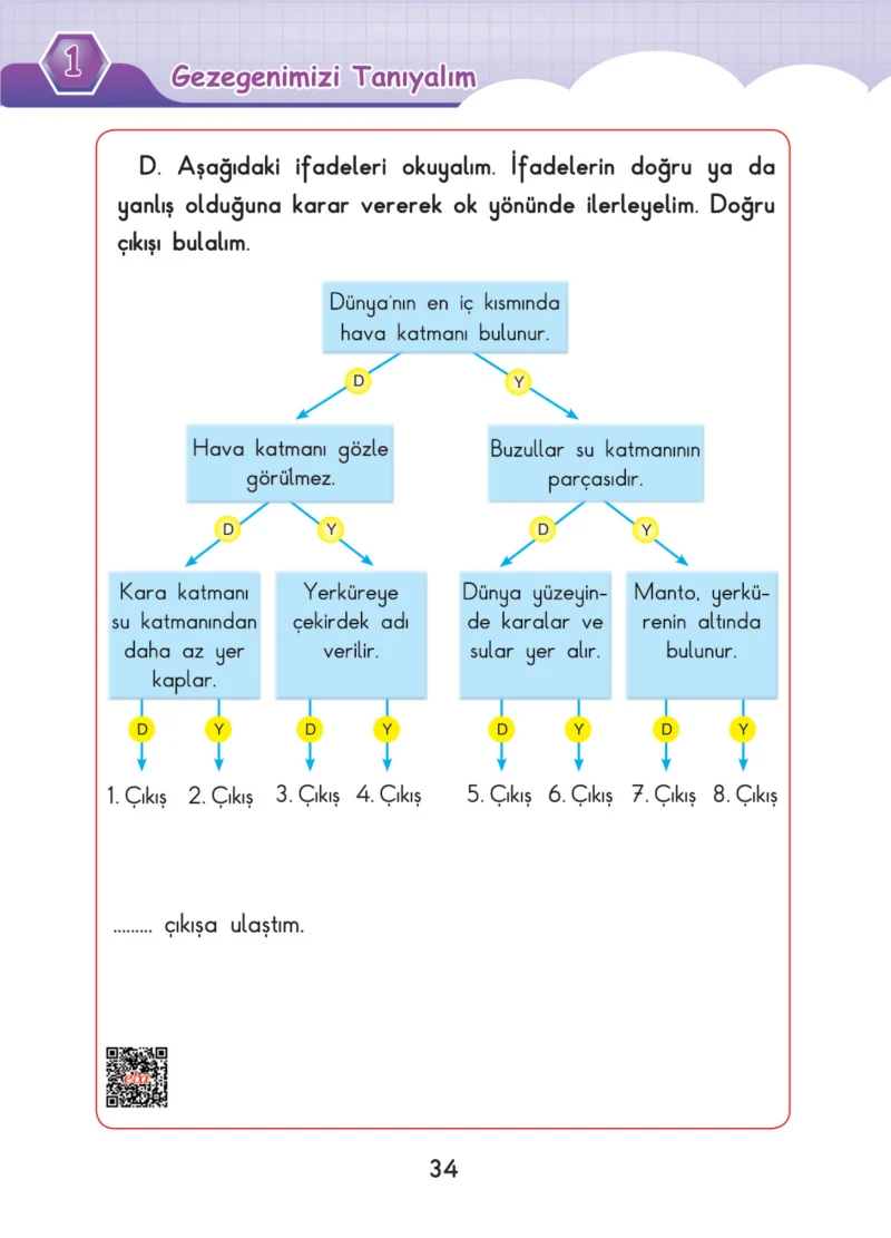 3. Sınıf Fen Bilimleri Ders Kitabı Cevapları SDR Dİkey Yayınları Sayfa 34