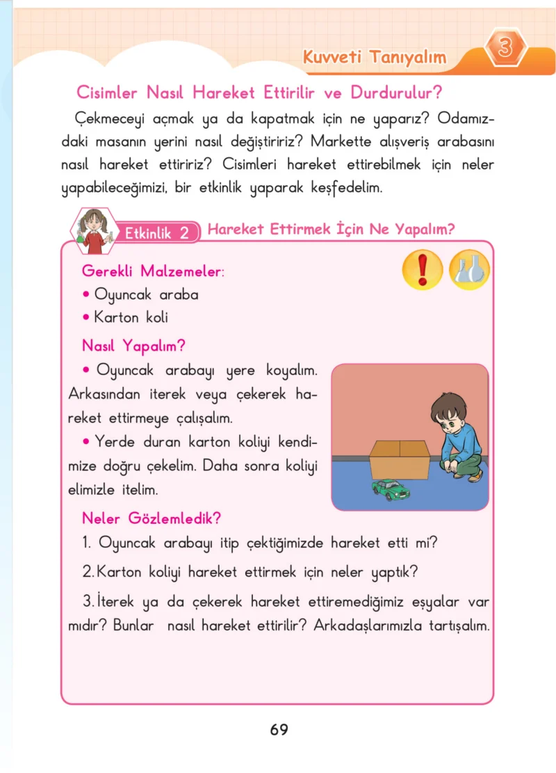 3. Sınıf Fen Bilimleri Ders Kitabı Cevapları SDR Dİkey Yayınları Sayfa 69