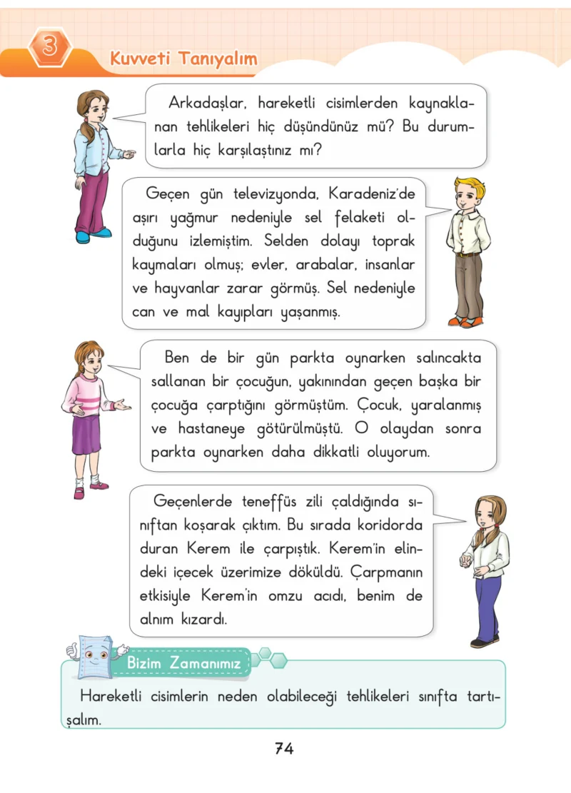 3. Sınıf Fen Bilimleri Ders Kitabı Cevapları SDR Dİkey Yayınları Sayfa 74