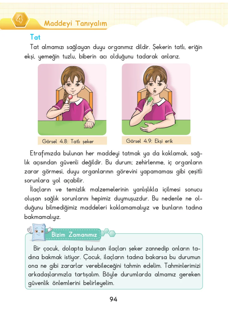 3. Sınıf Fen Bilimleri Ders Kitabı Cevapları SDR Dİkey Yayınları Sayfa 94