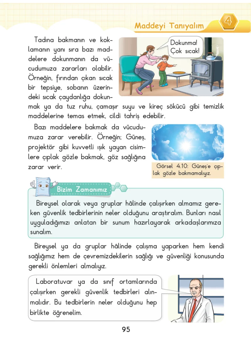 3. Sınıf Fen Bilimleri Ders Kitabı Cevapları SDR Dİkey Yayınları Sayfa 95
