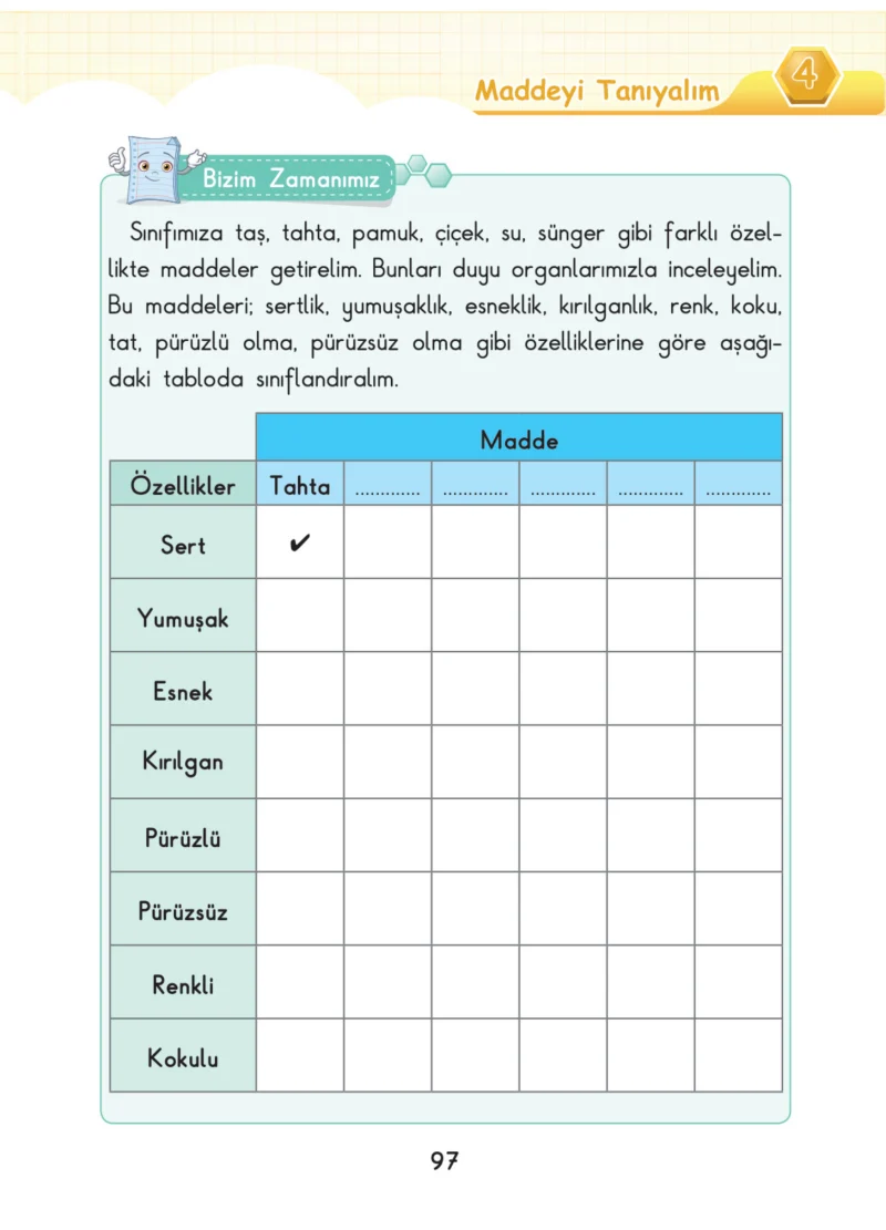 3. Sınıf Fen Bilimleri Ders Kitabı Cevapları SDR Dİkey Yayınları Sayfa 97