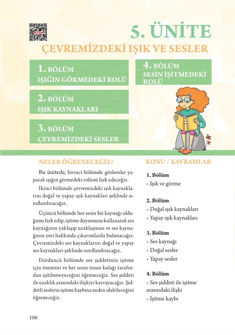 3. Sınıf Fen Bilimleri Ders Kitabı Cevapları Tuna Yayınları Sayfa 106