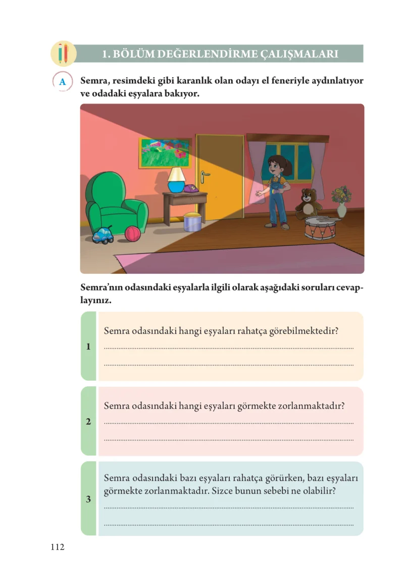 3. Sınıf Fen Bilimleri Ders Kitabı Cevapları Tuna Yayınları Sayfa 112