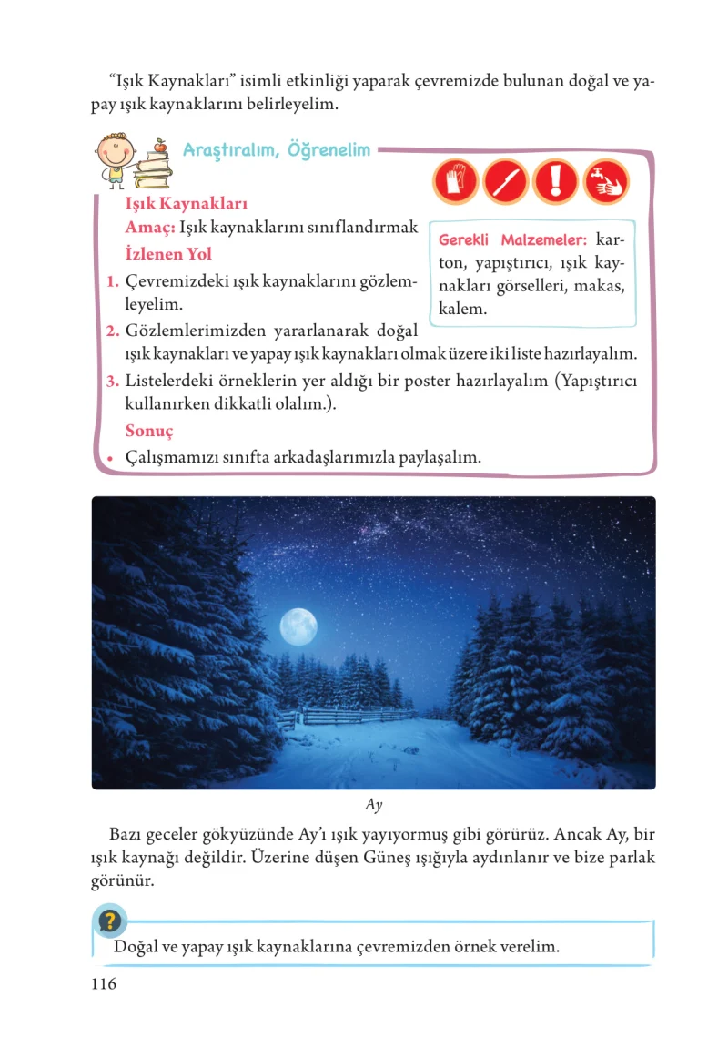 3. Sınıf Fen Bilimleri Ders Kitabı Cevapları Tuna Yayınları Sayfa 116