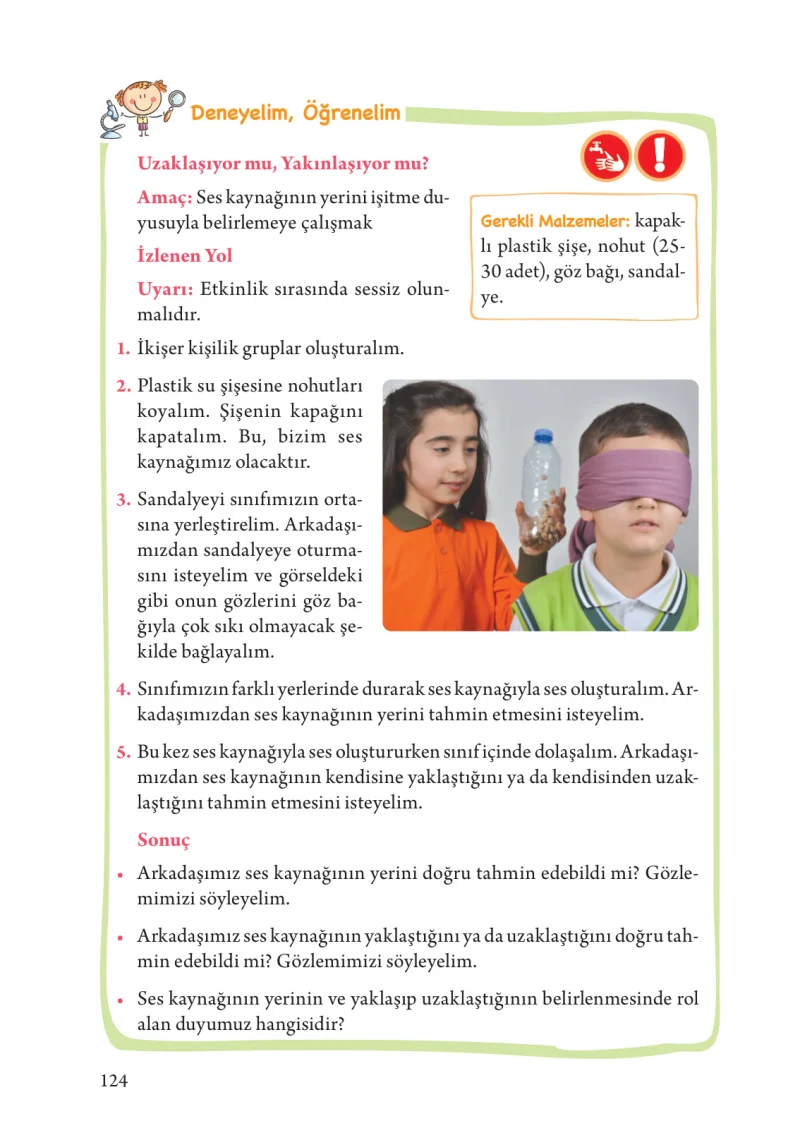 3. Sınıf Fen Bilimleri Ders Kitabı Cevapları Tuna Yayınları Sayfa 124