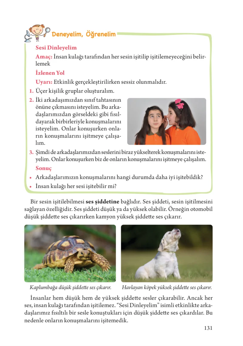 3. Sınıf Fen Bilimleri Ders Kitabı Cevapları Tuna Yayınları Sayfa 131
