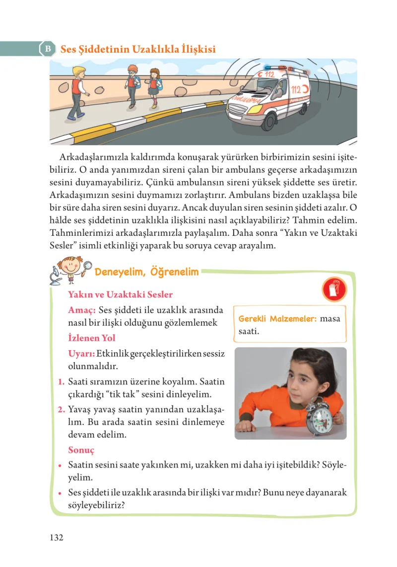 3. Sınıf Fen Bilimleri Ders Kitabı Cevapları Tuna Yayınları Sayfa 132