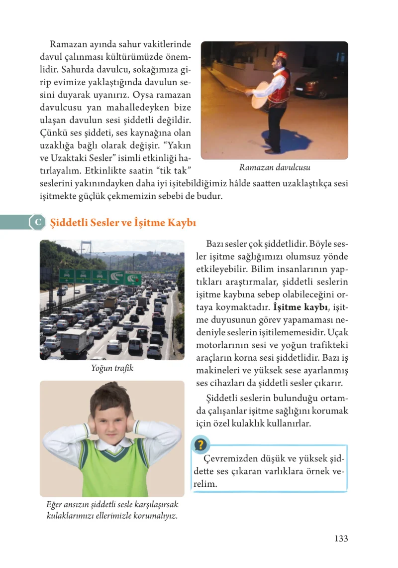 3. Sınıf Fen Bilimleri Ders Kitabı Cevapları Tuna Yayınları Sayfa 133