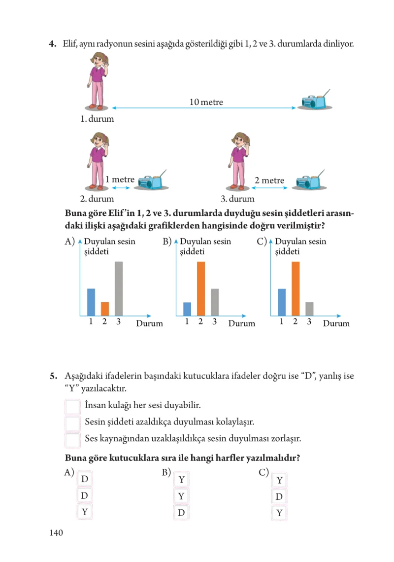 3. Sınıf Fen Bilimleri Ders Kitabı Cevapları Tuna Yayınları Sayfa 140