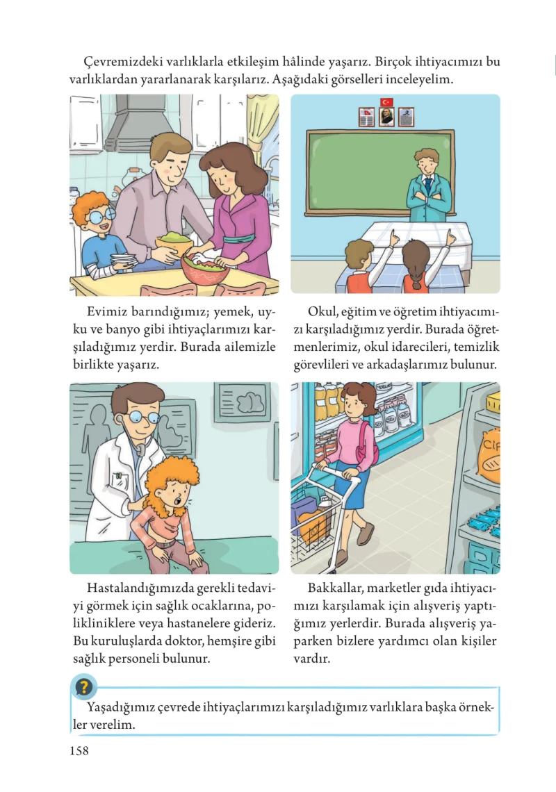 3. Sınıf Fen Bilimleri Ders Kitabı Cevapları Tuna Yayınları Sayfa 158
