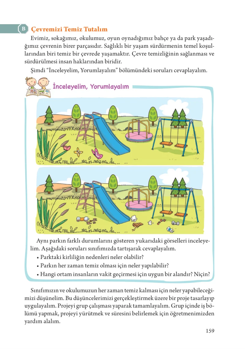 3. Sınıf Fen Bilimleri Ders Kitabı Cevapları Tuna Yayınları Sayfa 159