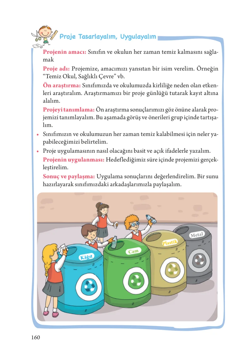 3. Sınıf Fen Bilimleri Ders Kitabı Cevapları Tuna Yayınları Sayfa 160