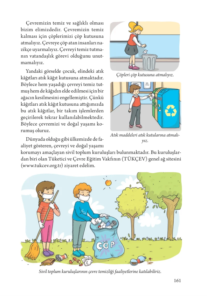 3. Sınıf Fen Bilimleri Ders Kitabı Cevapları Tuna Yayınları Sayfa 161