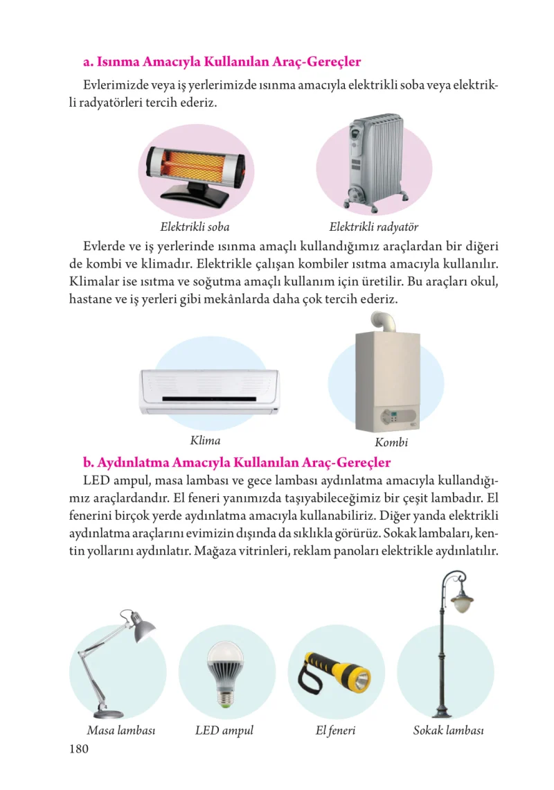 3. Sınıf Fen Bilimleri Ders Kitabı Cevapları Tuna Yayınları Sayfa 180