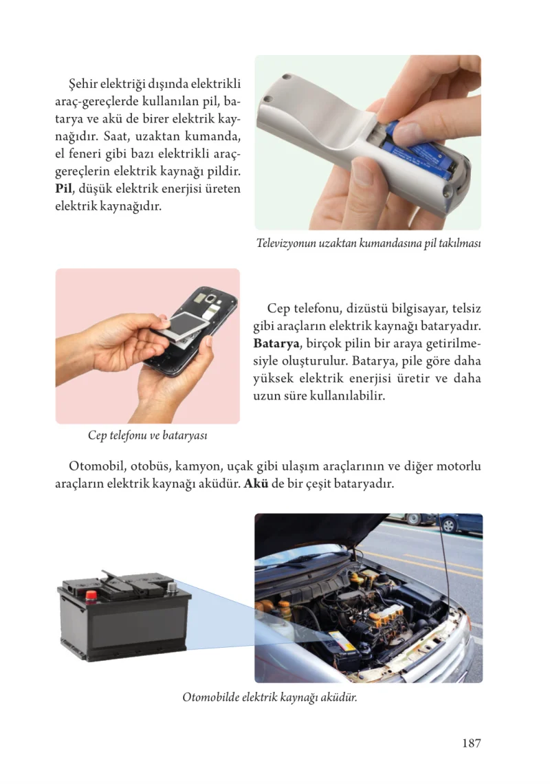 3. Sınıf Fen Bilimleri Ders Kitabı Cevapları Tuna Yayınları Sayfa 187