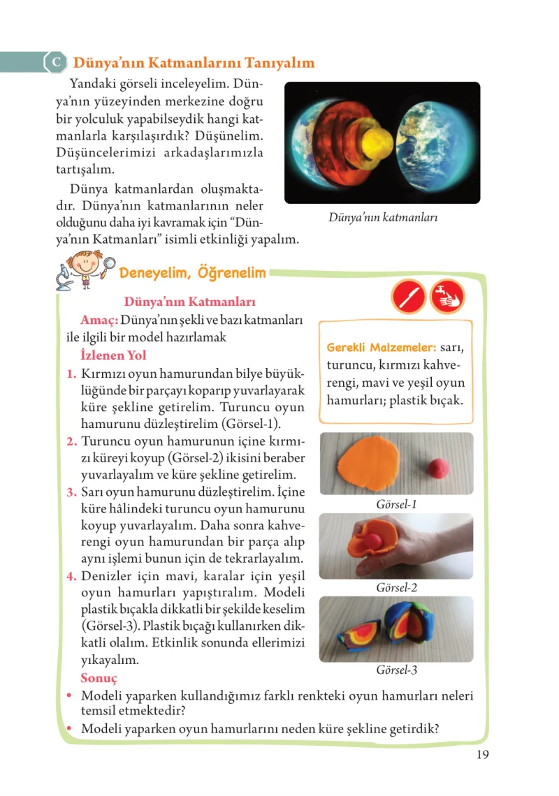 3. Sınıf Fen Bilimleri Ders Kitabı Cevapları Tuna Yayınları Sayfa 19