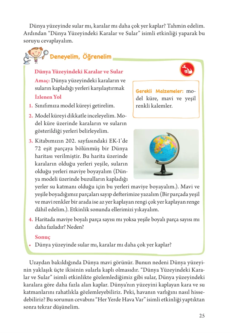 3. Sınıf Fen Bilimleri Ders Kitabı Cevapları Tuna Yayınları Sayfa 25