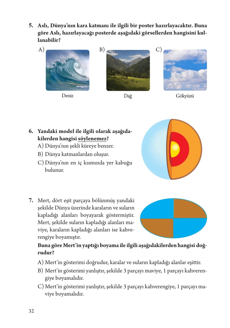 3. Sınıf Fen Bilimleri Ders Kitabı Cevapları Tuna Yayınları Sayfa 32