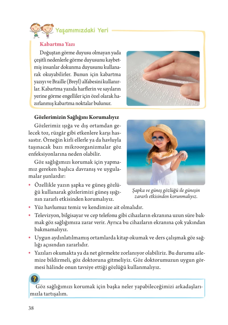 3. Sınıf Fen Bilimleri Ders Kitabı Cevapları Tuna Yayınları Sayfa 38