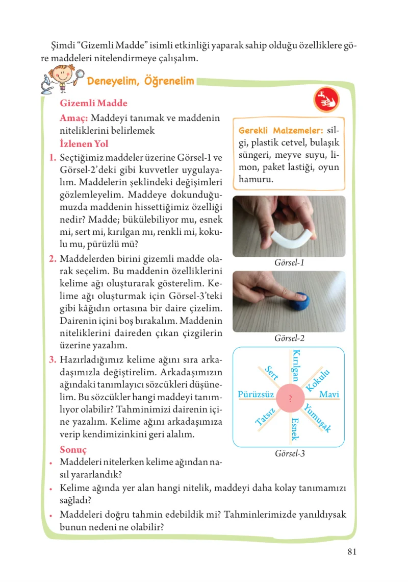 3. Sınıf Fen Bilimleri Ders Kitabı Cevapları Tuna Yayınları Sayfa 81
