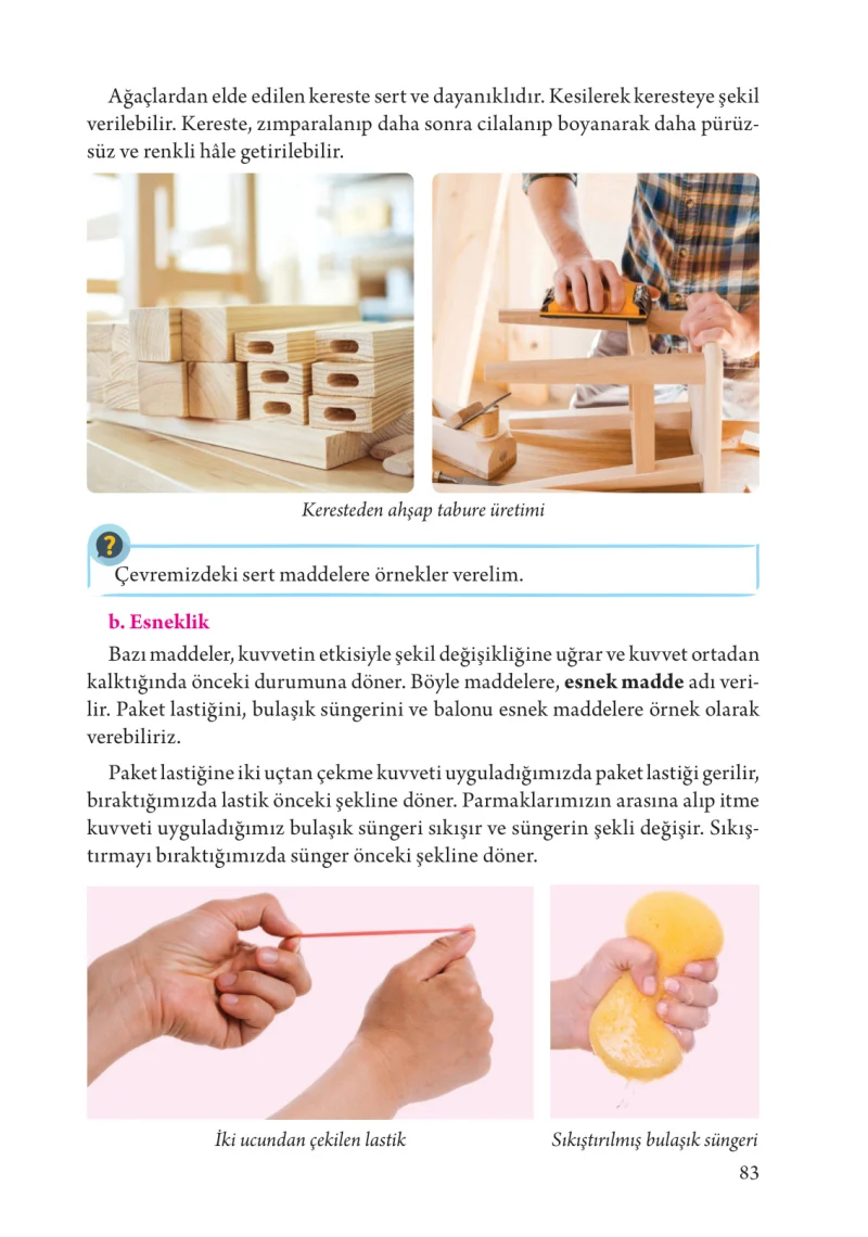 3. Sınıf Fen Bilimleri Ders Kitabı Cevapları Tuna Yayınları Sayfa 83