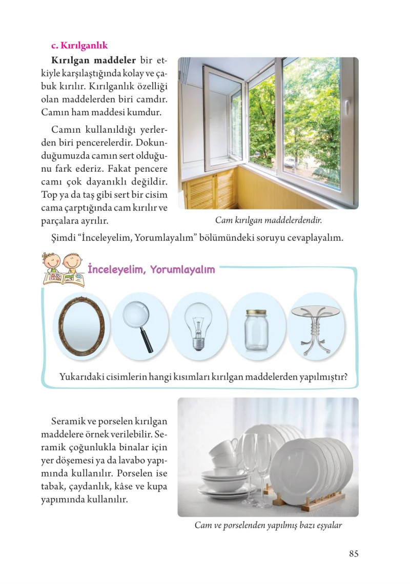 3. Sınıf Fen Bilimleri Ders Kitabı Cevapları Tuna Yayınları Sayfa 85