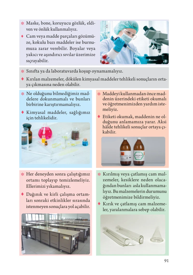 3. Sınıf Fen Bilimleri Ders Kitabı Cevapları Tuna Yayınları Sayfa 91