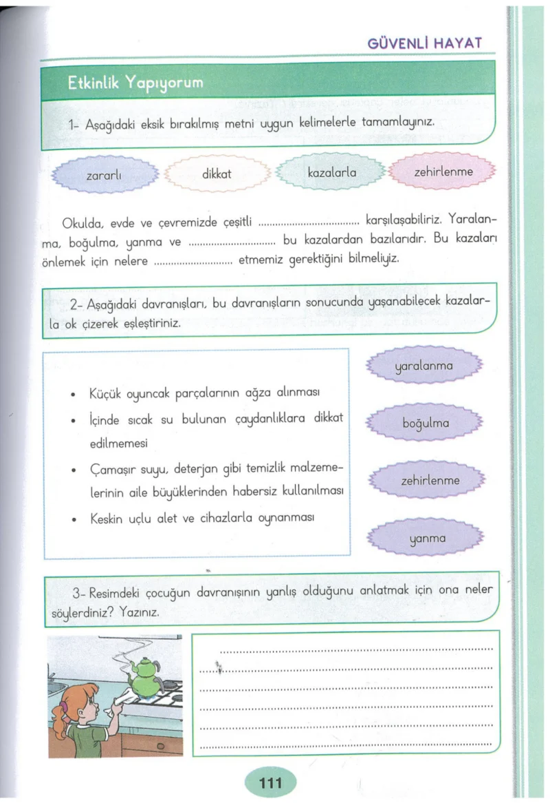 3. Sınıf Hayat Bilgisi Ders Kitabı Cevapları Dizin Yayıncılık Sayfa 111
