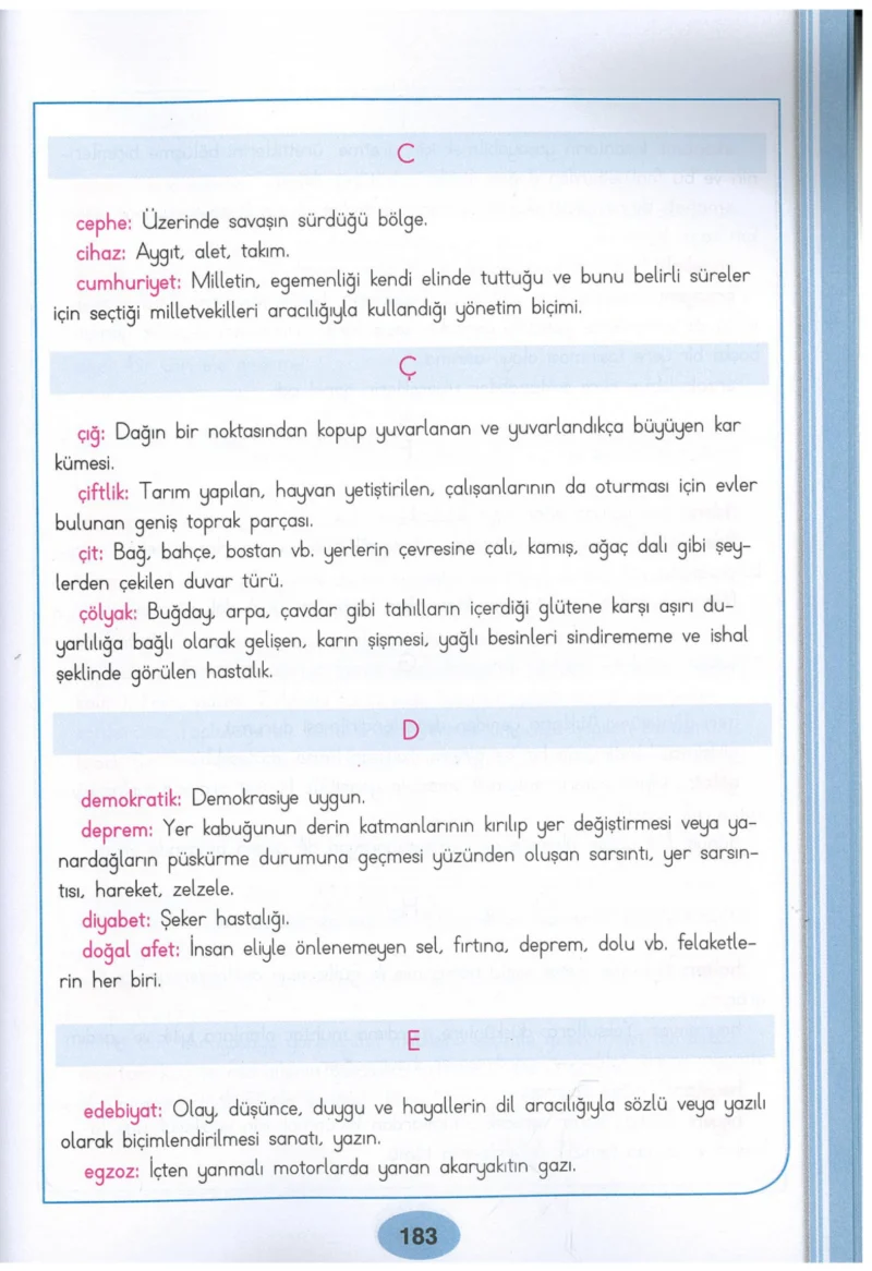 3. Sınıf Hayat Bilgisi Ders Kitabı Cevapları Dizin Yayıncılık Sayfa 183