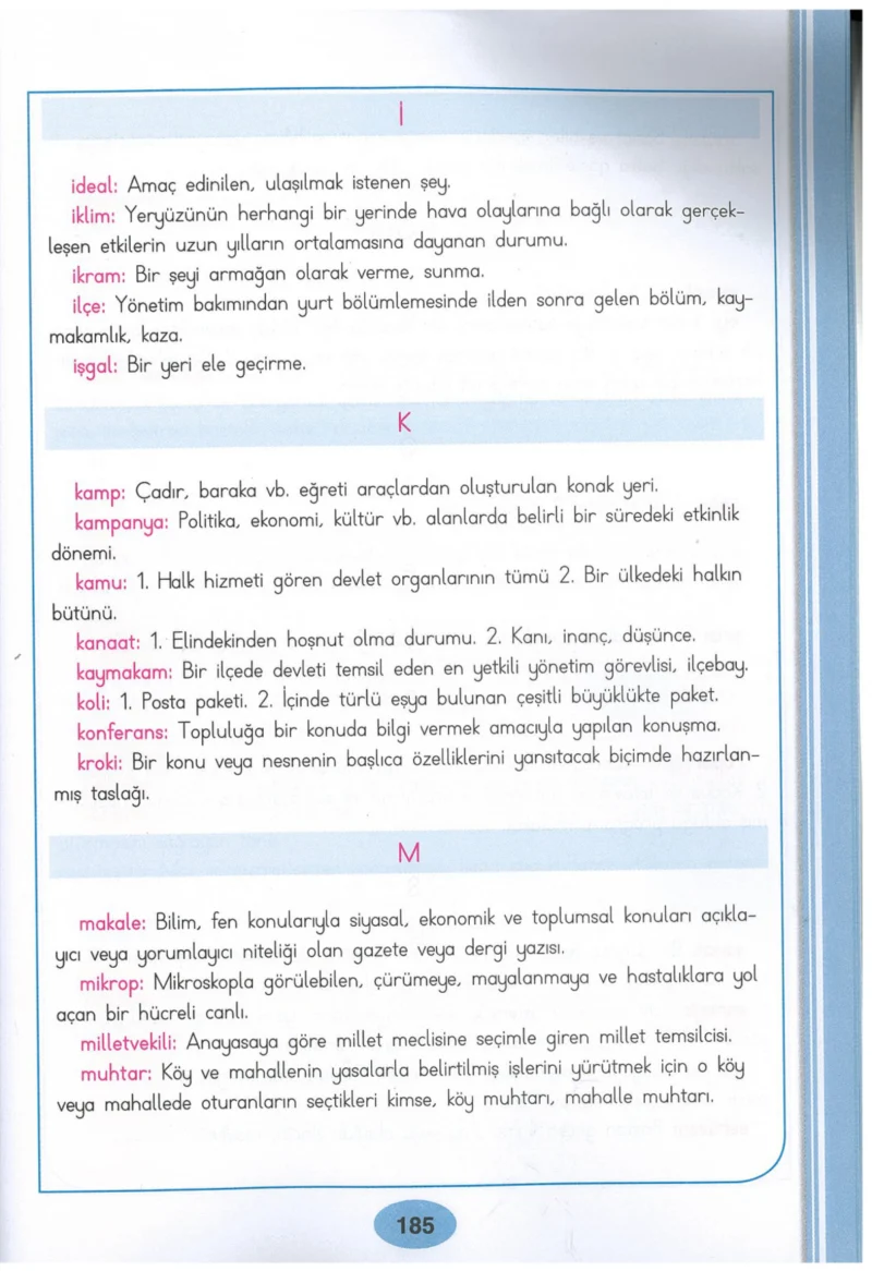 3. Sınıf Hayat Bilgisi Ders Kitabı Cevapları Dizin Yayıncılık Sayfa 185