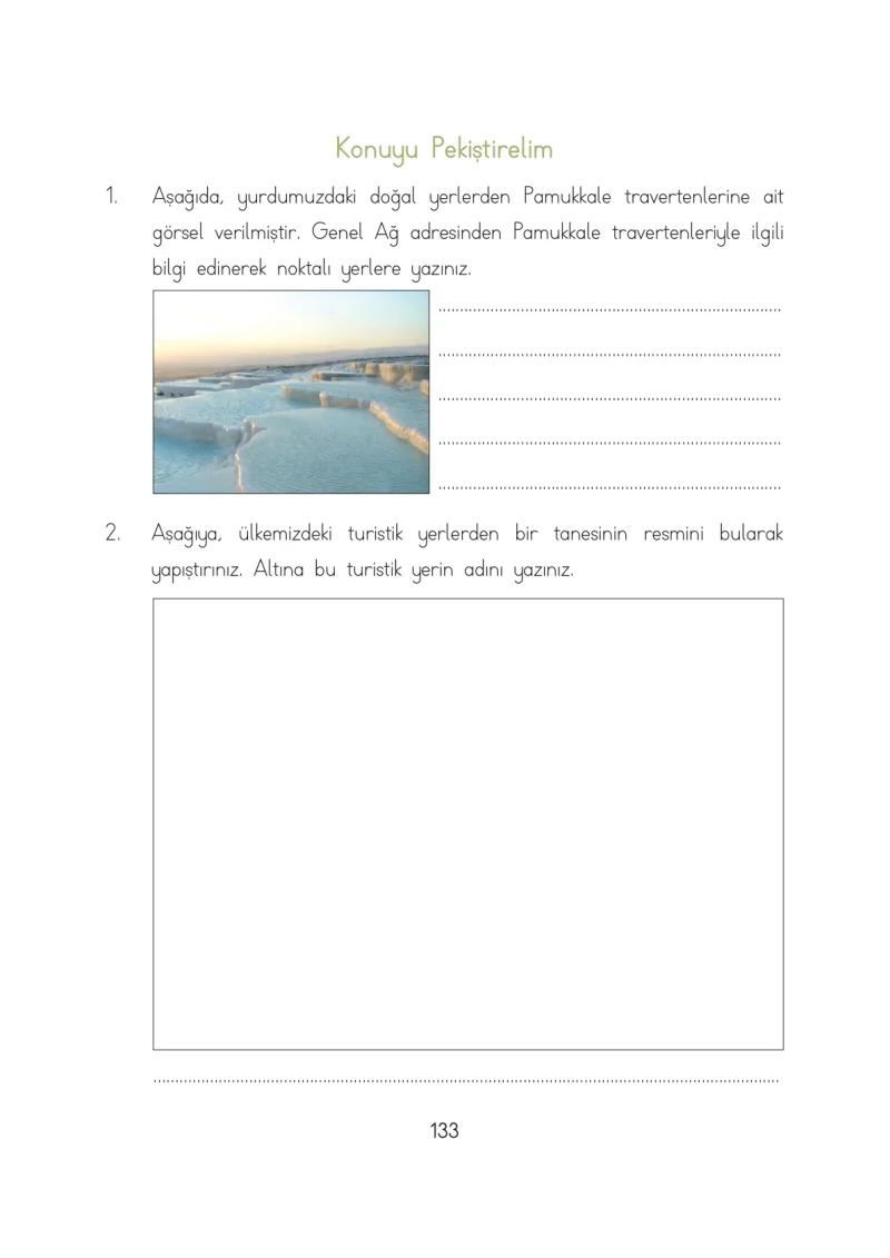 3. Sınıf Hayat Bilgisi Ders Kitabı Cevapları Evren Yayınları Sayfa 133