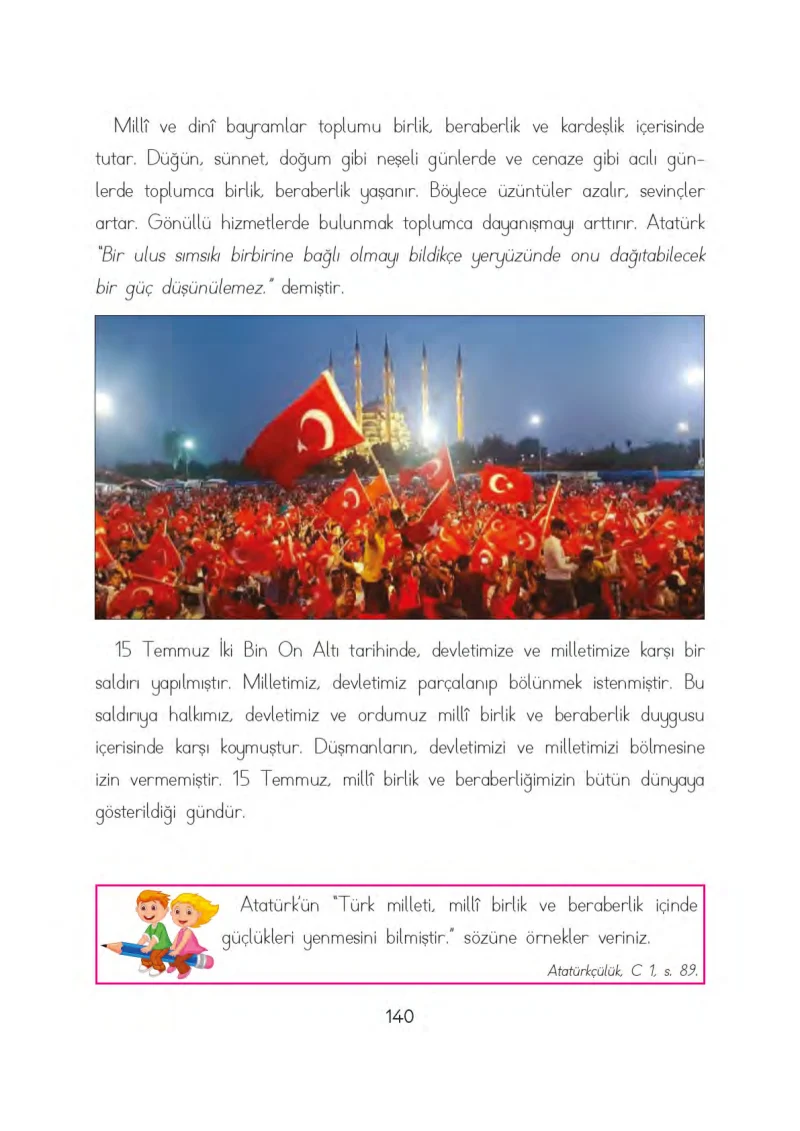 3. Sınıf Hayat Bilgisi Ders Kitabı Cevapları Evren Yayınları Sayfa 140
