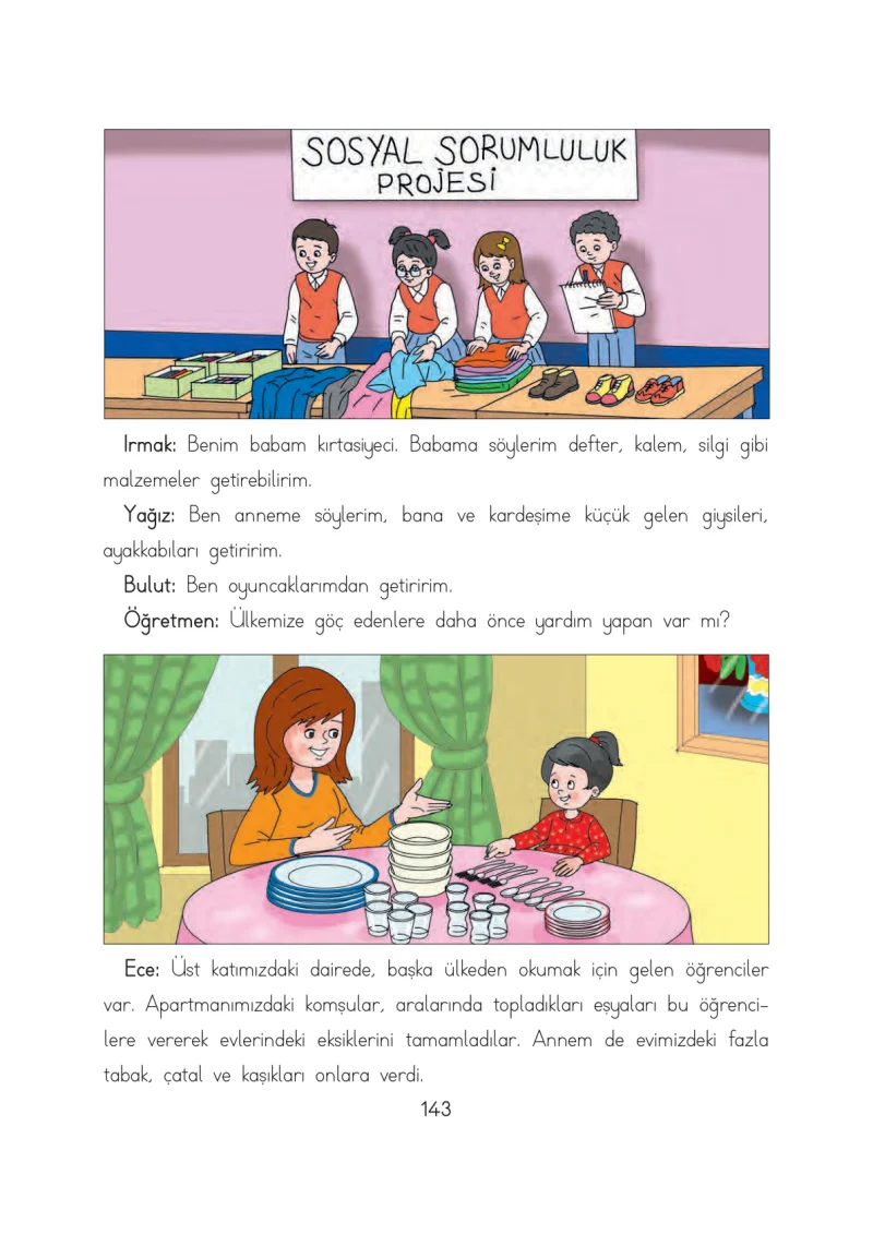 3. Sınıf Hayat Bilgisi Ders Kitabı Cevapları Evren Yayınları Sayfa 143