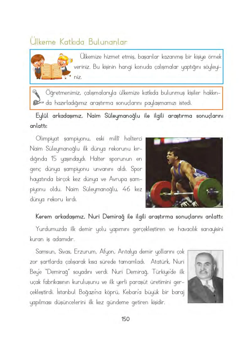 3. Sınıf Hayat Bilgisi Ders Kitabı Cevapları Evren Yayınları Sayfa 150