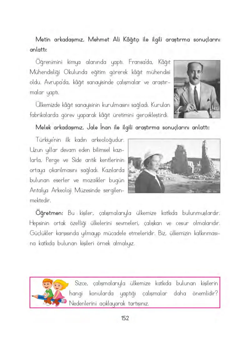3. Sınıf Hayat Bilgisi Ders Kitabı Cevapları Evren Yayınları Sayfa 152