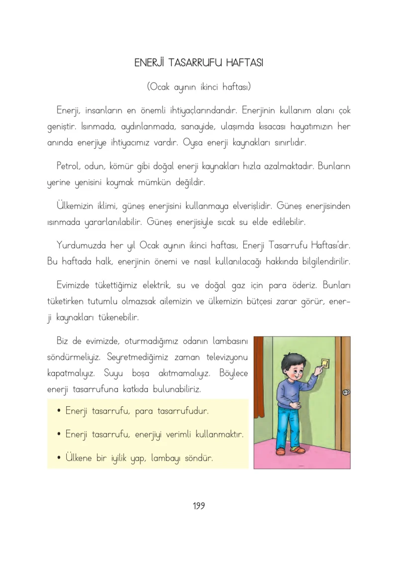 3. Sınıf Hayat Bilgisi Ders Kitabı Cevapları Evren Yayınları Sayfa 199