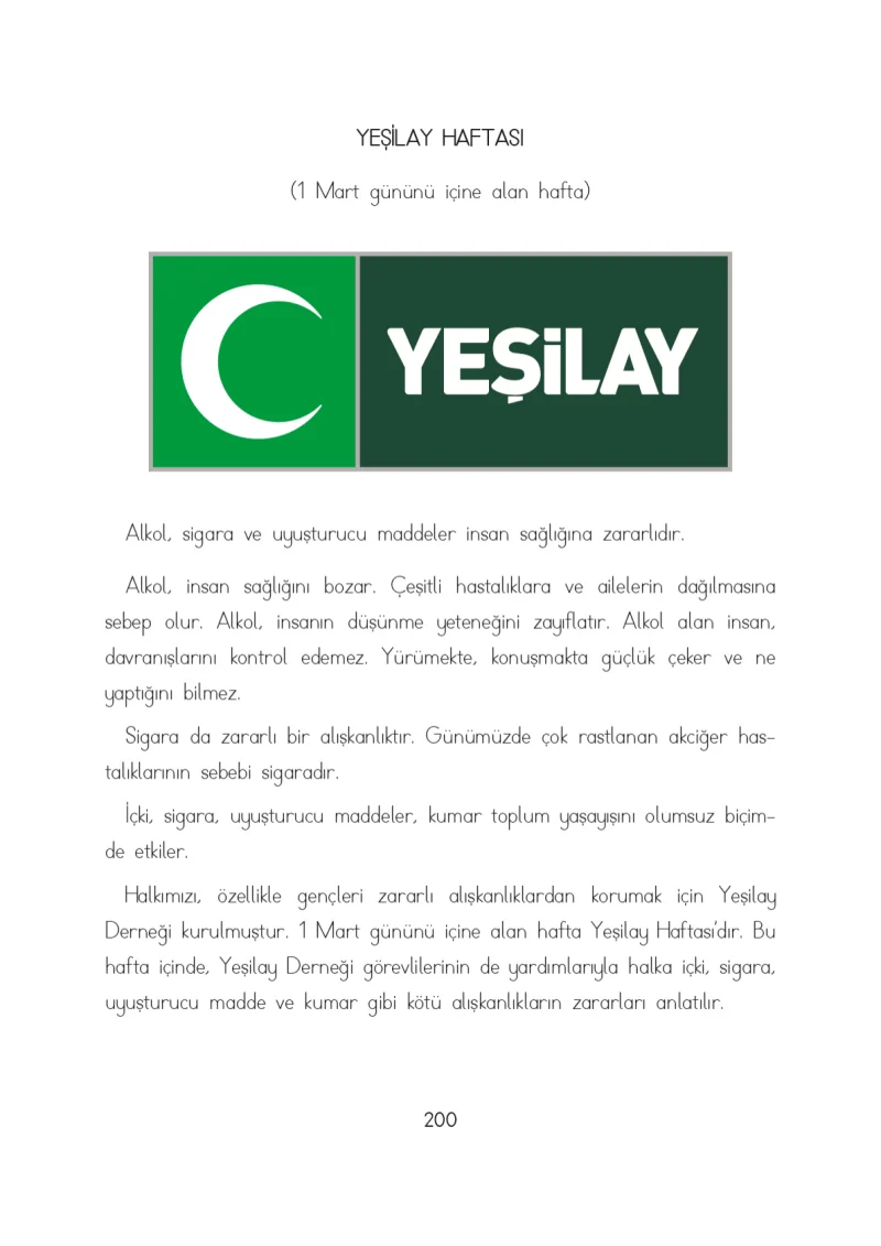 3. Sınıf Hayat Bilgisi Ders Kitabı Cevapları Evren Yayınları Sayfa 200