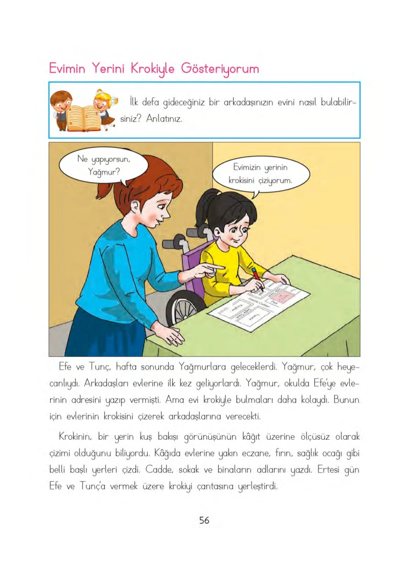 3. Sınıf Hayat Bilgisi Ders Kitabı Cevapları Evren Yayınları Sayfa 56