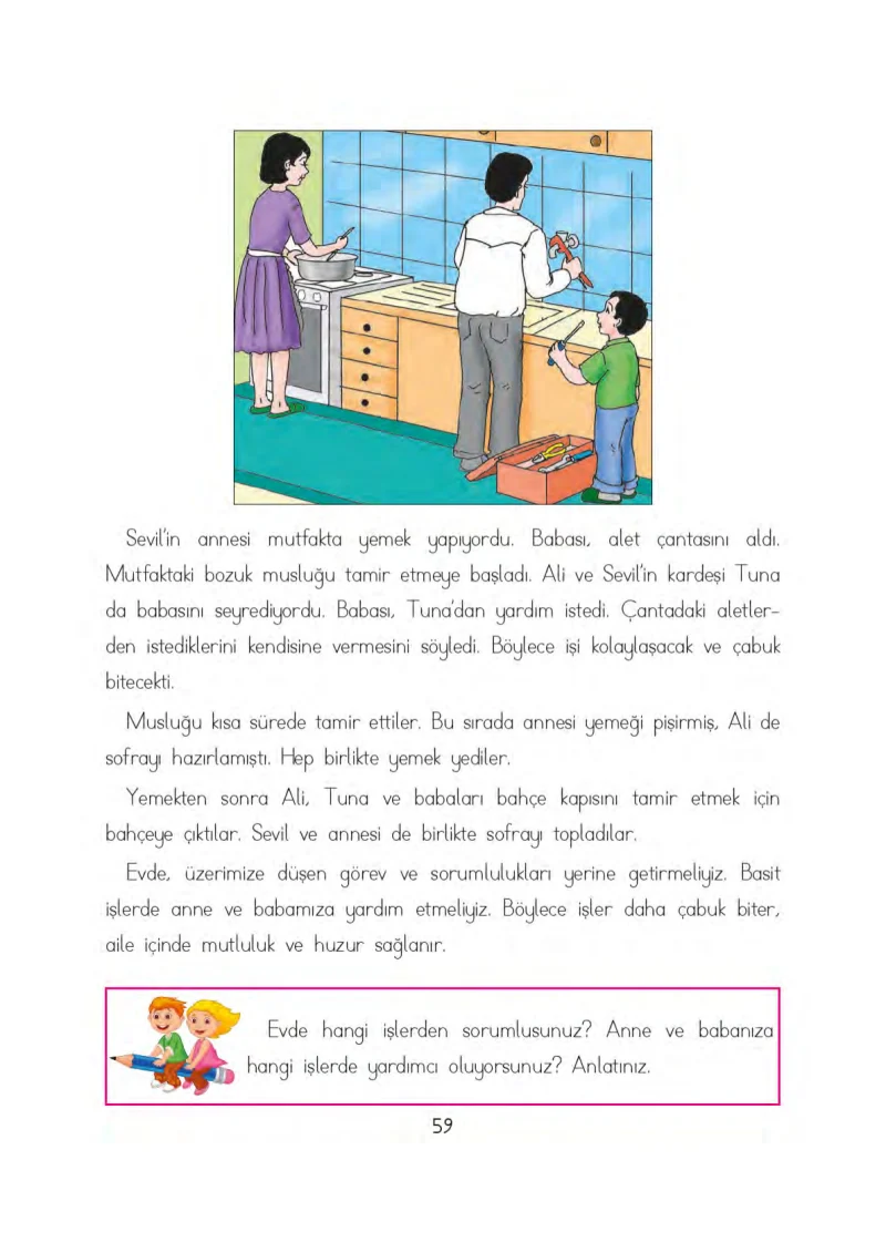 3. Sınıf Hayat Bilgisi Ders Kitabı Cevapları Evren Yayınları Sayfa 59