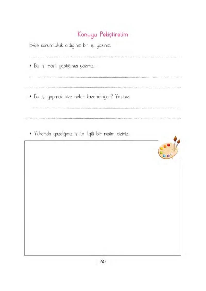 3. Sınıf Hayat Bilgisi Ders Kitabı Cevapları Evren Yayınları Sayfa 60
